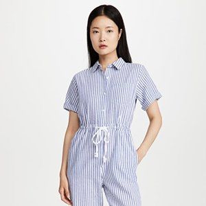Alex Mill Benny Jumpsuit In Seersucker
